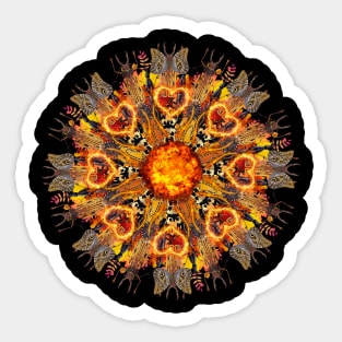 horrible insects mandala Sticker